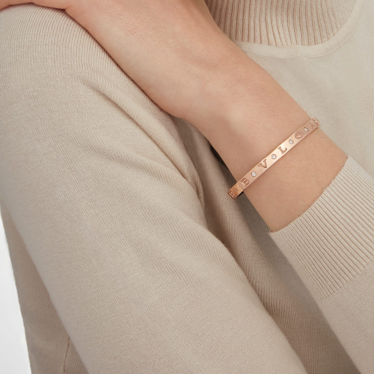 [Renovia Jewelry]ZERO 1 PINK GOLD 12 DIAMONDS BRACELET