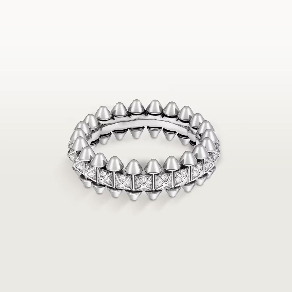 [Renovia Jewelry]CLASH 6.4MM SMALL FULL DIAMOND RING