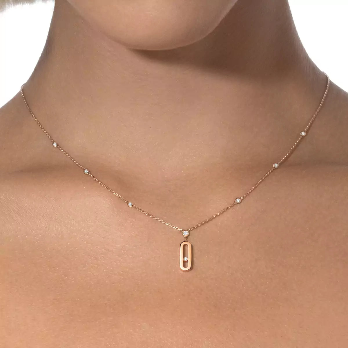 [Renovia Jewelry] Move Uno Gold Diamond Long Necklace