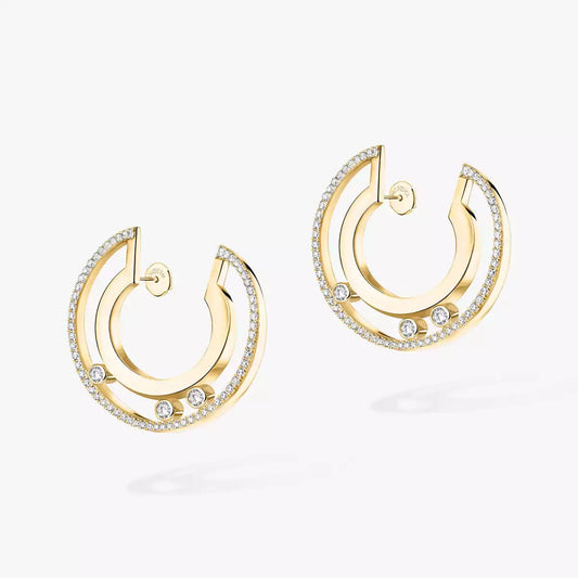 [Renovia Jewelry]Move Romane Small Diamond Hoop Earrings