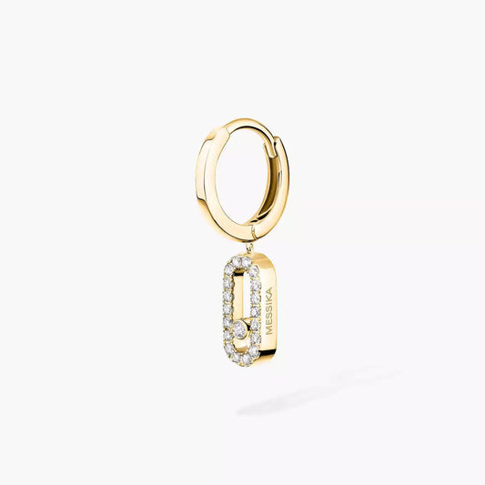 [Renovia Jewelry]Move Uno Single Diamond Hoop Earring
